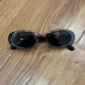 Versace Oval Black Sunglasses